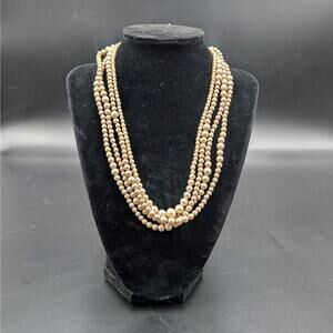Vintage Faux Pearl Necklace Set 3 Strand 19" + 17" Classic Elegant